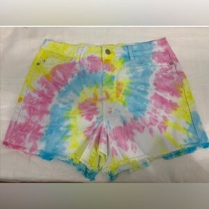 Judy Blue Multicolor Tie-Dye High-Rise Jean Shorts